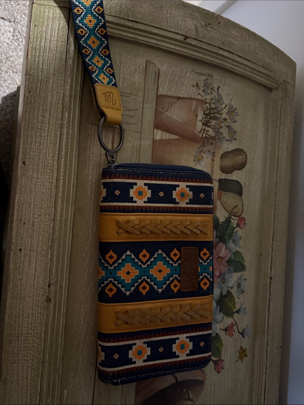 Wrangler boho Aztec print wristlet wallet by Montana West